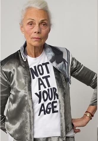 older woman with tshirt and attitude