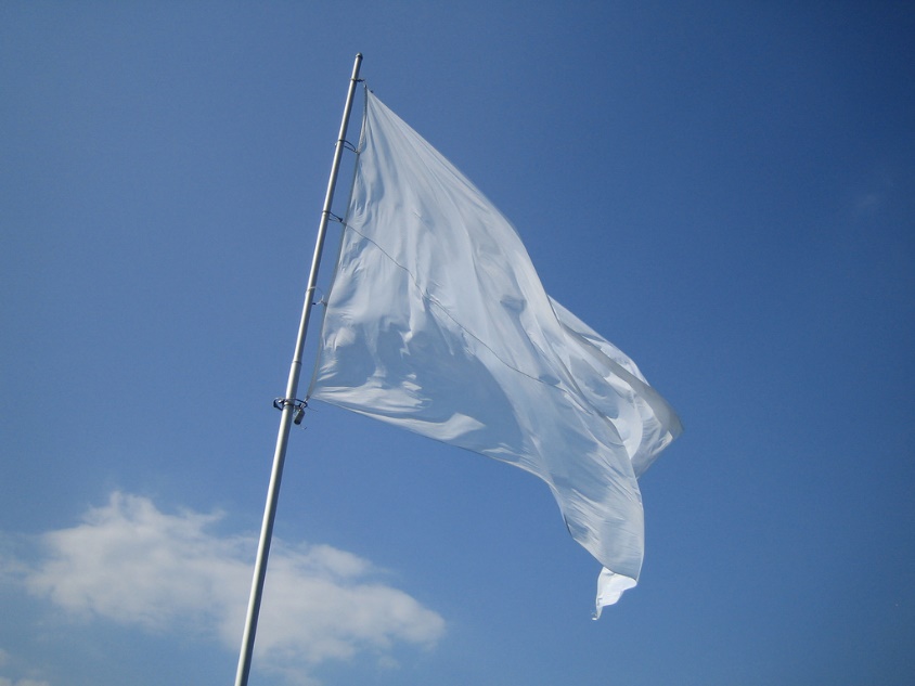 white flag flying